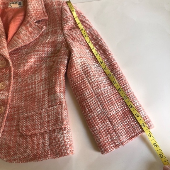 Vintage GEORGIOU Studio Three Button Closure Tweed Wool Blend Notched Lapel Sz 8 - Picture 16 of 16